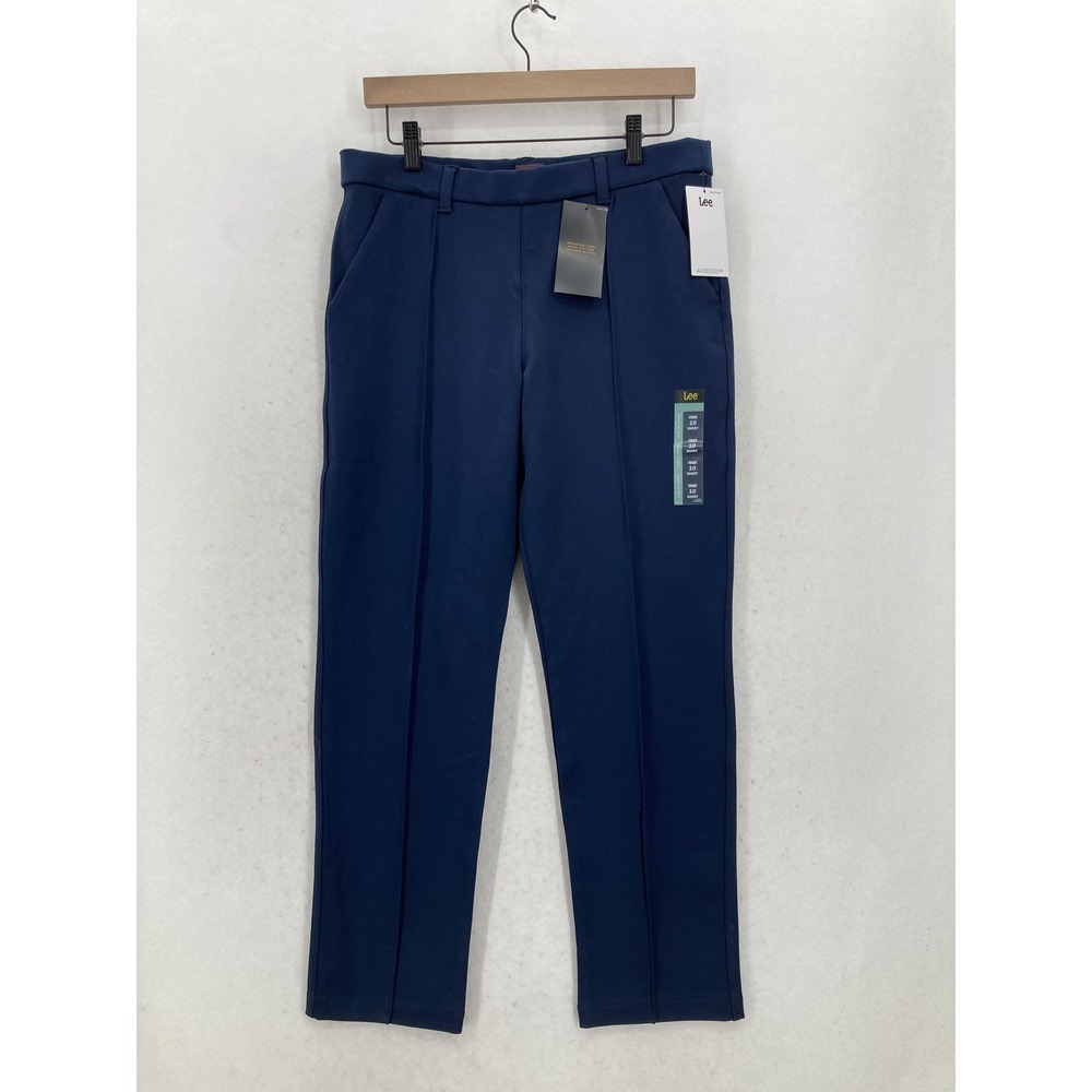 Lee Pull On Pants Womens 10 Short Straight Leg Emperor Knit Work Casual Stretch